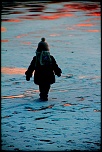 Teeny Walker on ice lake
