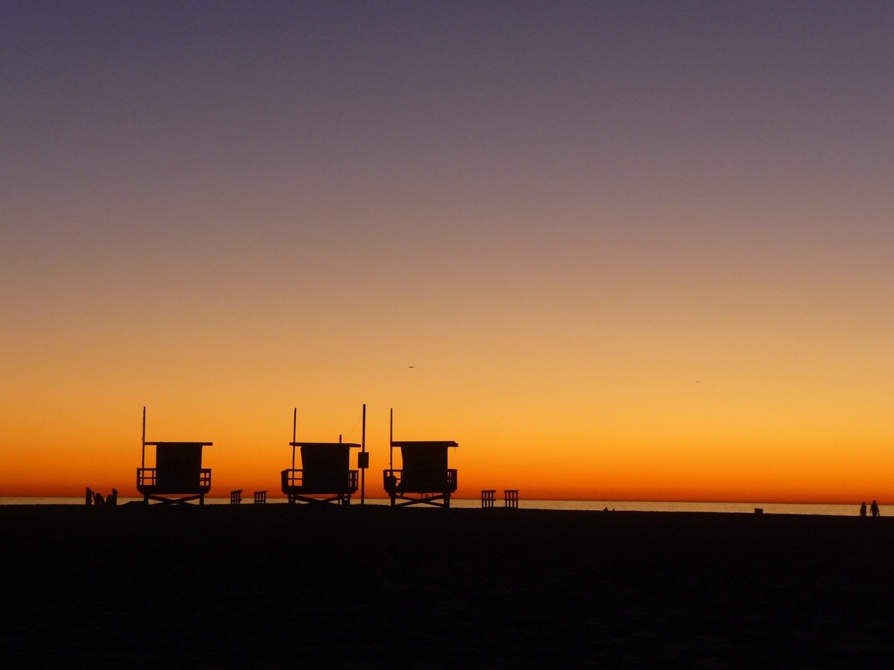 Night fall on Venice beach L.A