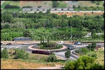 Rond point des Combes, passage de l'autorail du Chemin de Fer de Provence