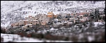Coursegoule sous la neige, petit village des Alpes-Maritimes, derrire le Col de Vence