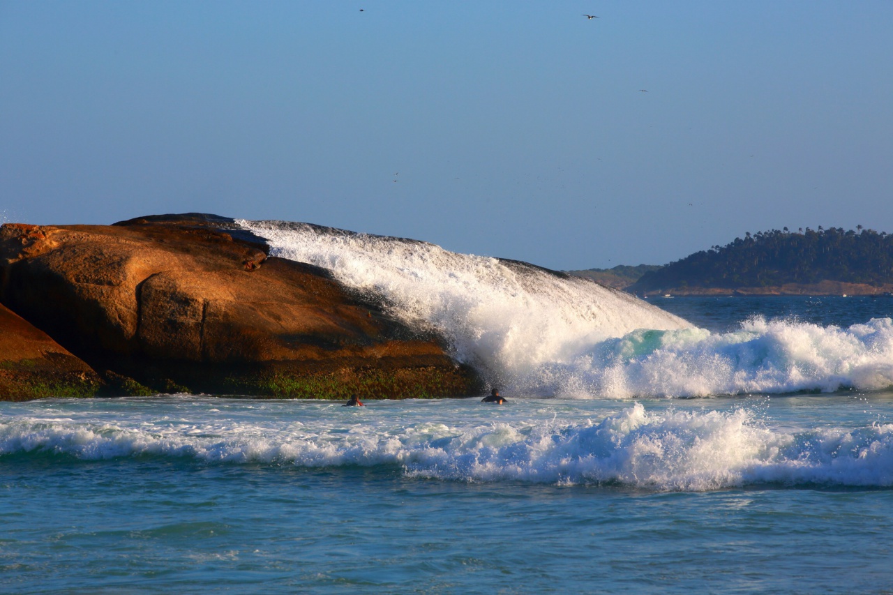 Wave against rock
