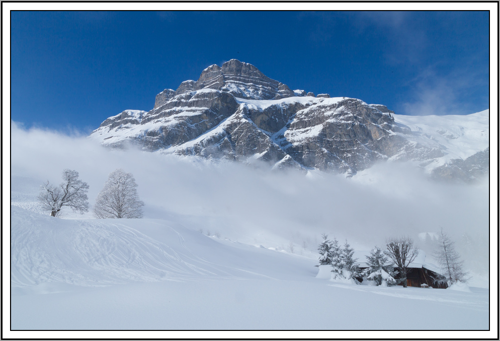 Vue depuis le chemin du refuge de Tornieux en haute Savoie