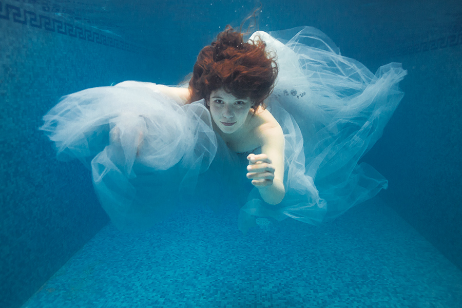 Lucile sous l'eau